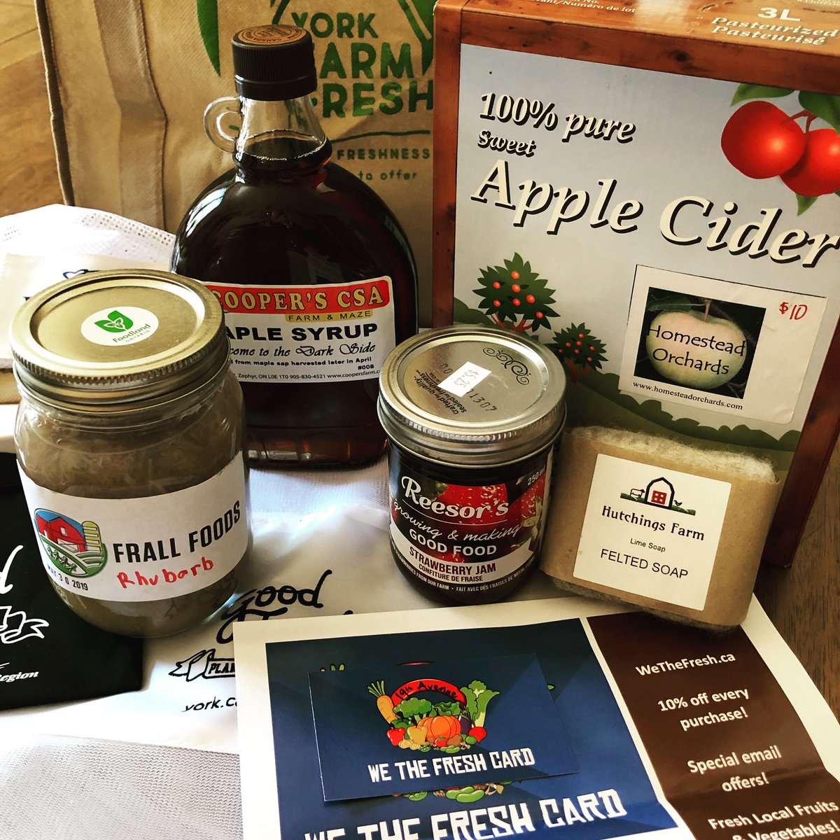 YorkFarmFresh's tweet photo. Look at all the goodies from our farm members for our July ‘Passport to Fresh’ winner! 

Congrats to our winner Jafar Sepehri!  Thanks to everyone for entering, keep sending your passports our next draw is August 7.

#passporttofresh #loveyrfood https://t.co/aPYbgxjbP8