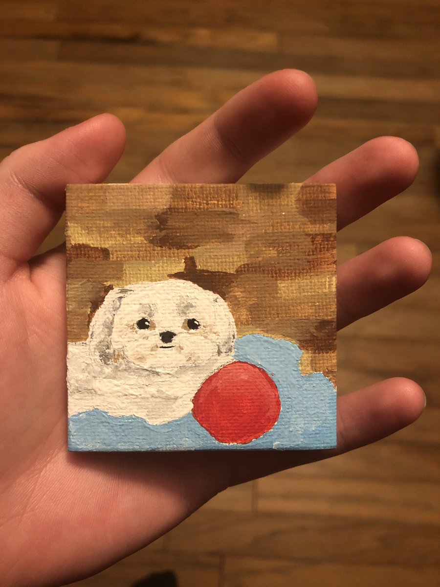 GriffithLyndsey's tweet photo. New hobby: painting animals really badly

I’m not very good but if u give me a picture of ur pet I’ll paint it https://t.co/CjLZp7pwFT