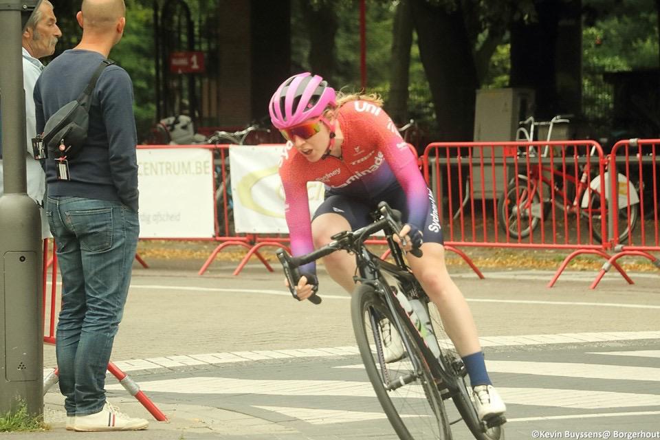 ParkBikes's tweet photo. Congratulations Georgie Whitehouse! Straight off the plane in Belgium, and already on the podium in the GP Bergijk. We help Georgie with her bike, bike-fitting &amp; training program. https://t.co/qsfJIwDMNK