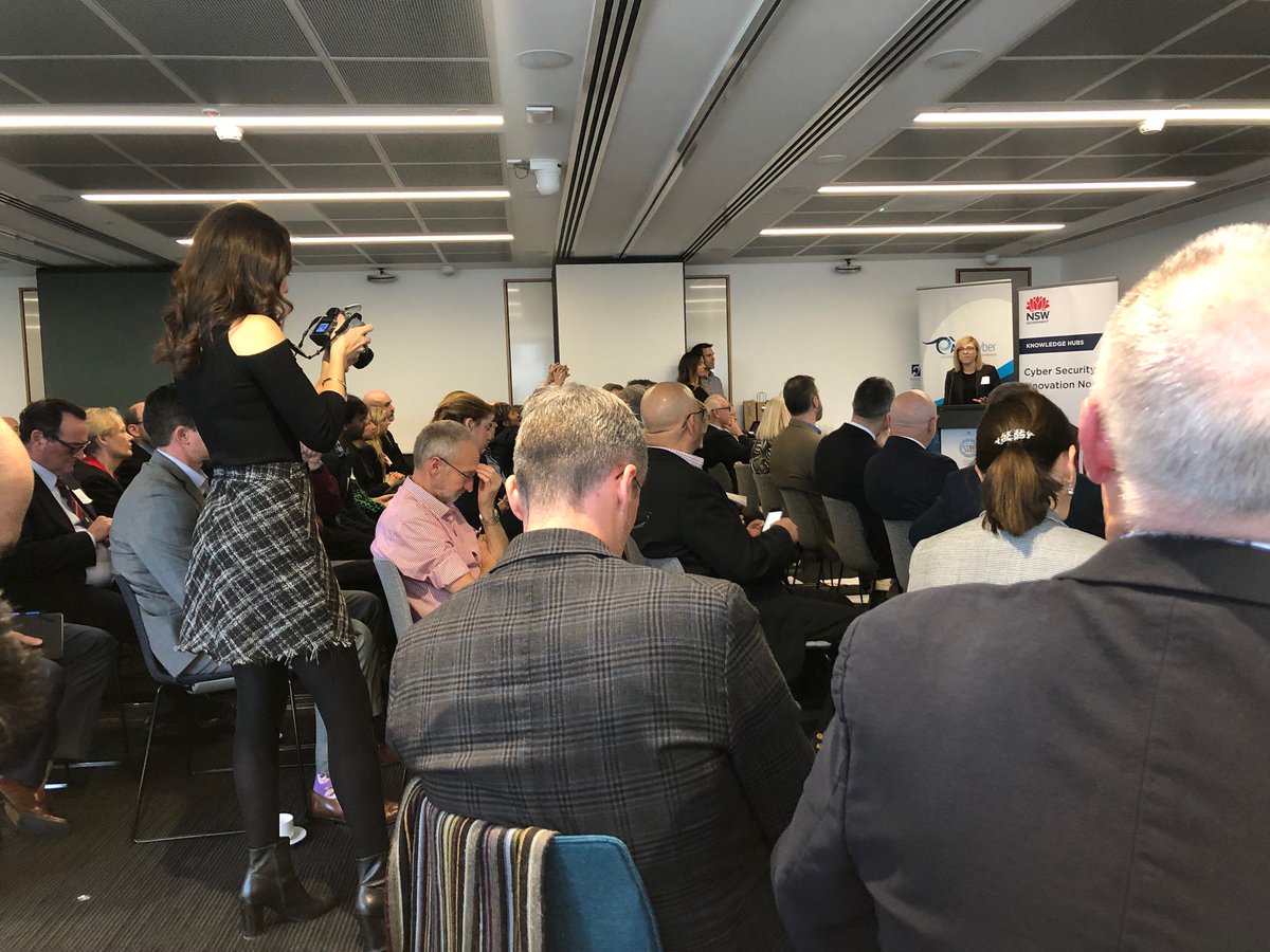 CybermercCom's tweet photo. Great panel discussion, moderated by @AustCyber CEO @Mich11775, at the @NswCyber Security #Innovation Node launch yesterday. Strong momentum and amazing partnerships forming, growing Australia's #CyberSecurity capability. #OzCyber #NSWNode #Sydney #NSW #GameOn #Cyber https://t.co/EvP4enNRp0