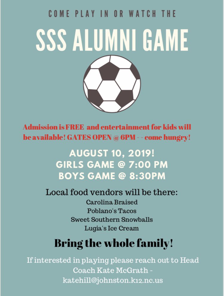 Interested in playing - contact me! Come out, bring the family, watch some beautiful soccer and grab some great food!