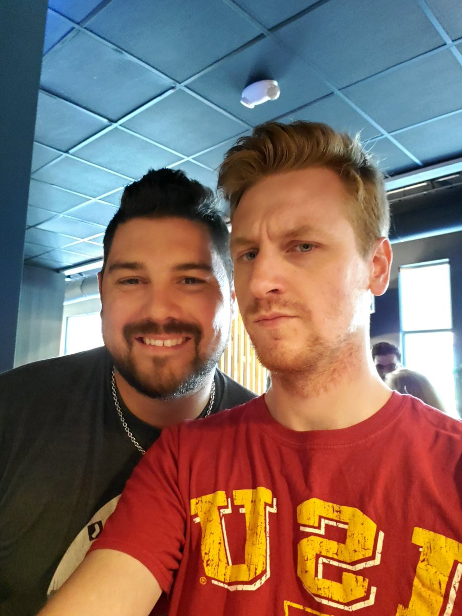 KXNOPregame's tweet photo. Our boys @EmerySonger and @Sean23Roberts hanging at the @TryowaPodcast Happy Hour at BAH Brazilian Steakhouse! https://t.co/VFmLt2HXF5