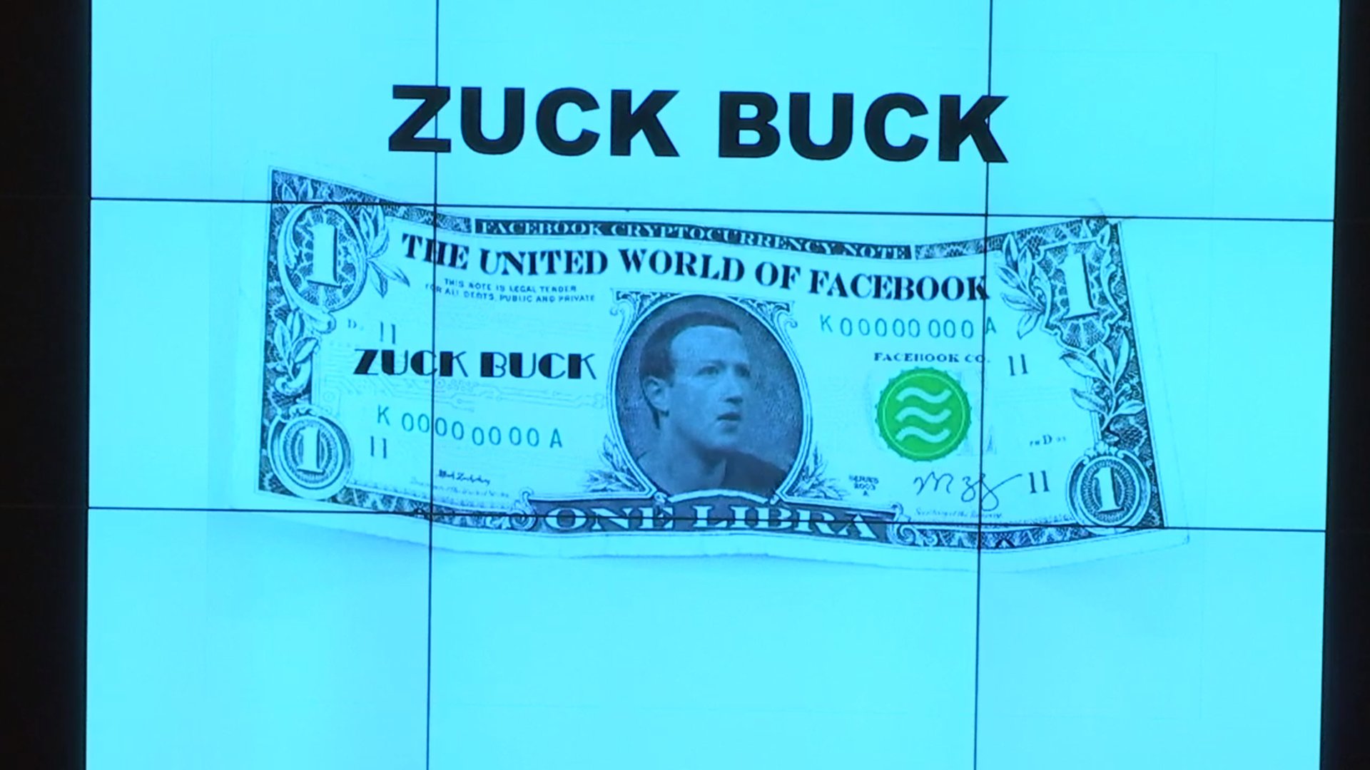 Eric Wall on Twitter: "I have no idea why they showed this "zuck buck" on the screen during the hearing and covered the whole stream with it. No explanation given.… https://t.co/3qvsNWXJku"