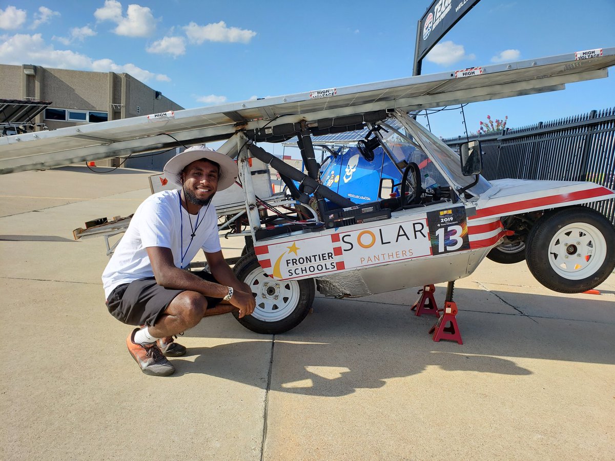Everybody, please meet our Team Captain and Driver Hakim. Today he set  our teams new record by driving 71 laps around the world famous Texas Motor Speedway. That is 106 miles on a pure solar power. Good job Hakim!!! <a href="/FrontierSchools/">Frontier Schools</a> <a href="/HighSchoolSolar/">Solar Car Challenge</a>