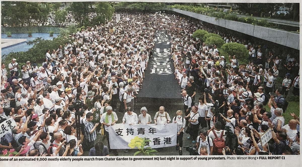 and wow: 9000 elderly people show their support for the protest of the young ones! what does it say about the social strength of the protest?