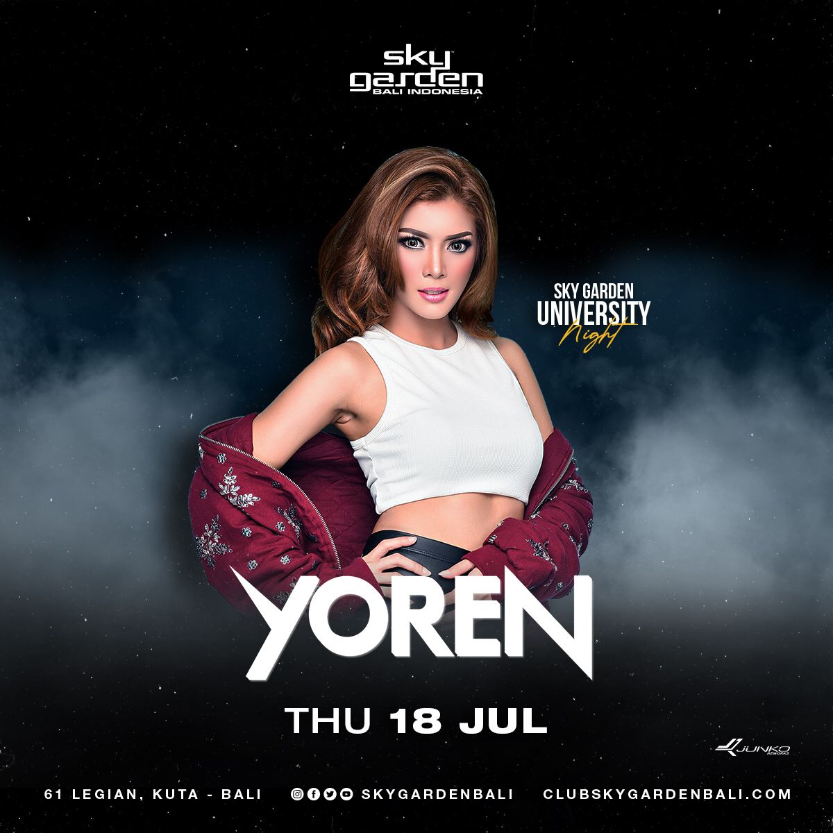 Yoren tonight at Skygarden Bali #dj #clubbing #party #bali #nightlife #evjnkwb #goodvibes