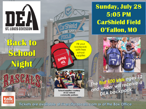 DEASTLOUISDiv's tweet photo. #SaveTheDate - The @DEASTLOUISDiv will be hosting its annual #BackToSchool2019 event on Sunday, July 28 at @rcrascals in O'Fallon, MO. The first 500 #students ages 12 and under will receive a #free backpack. #talkaboutit #CarShieldField @cityofofallon @ofallonpolice
@NHTSAgov https://t.co/MCCLawAqpl
