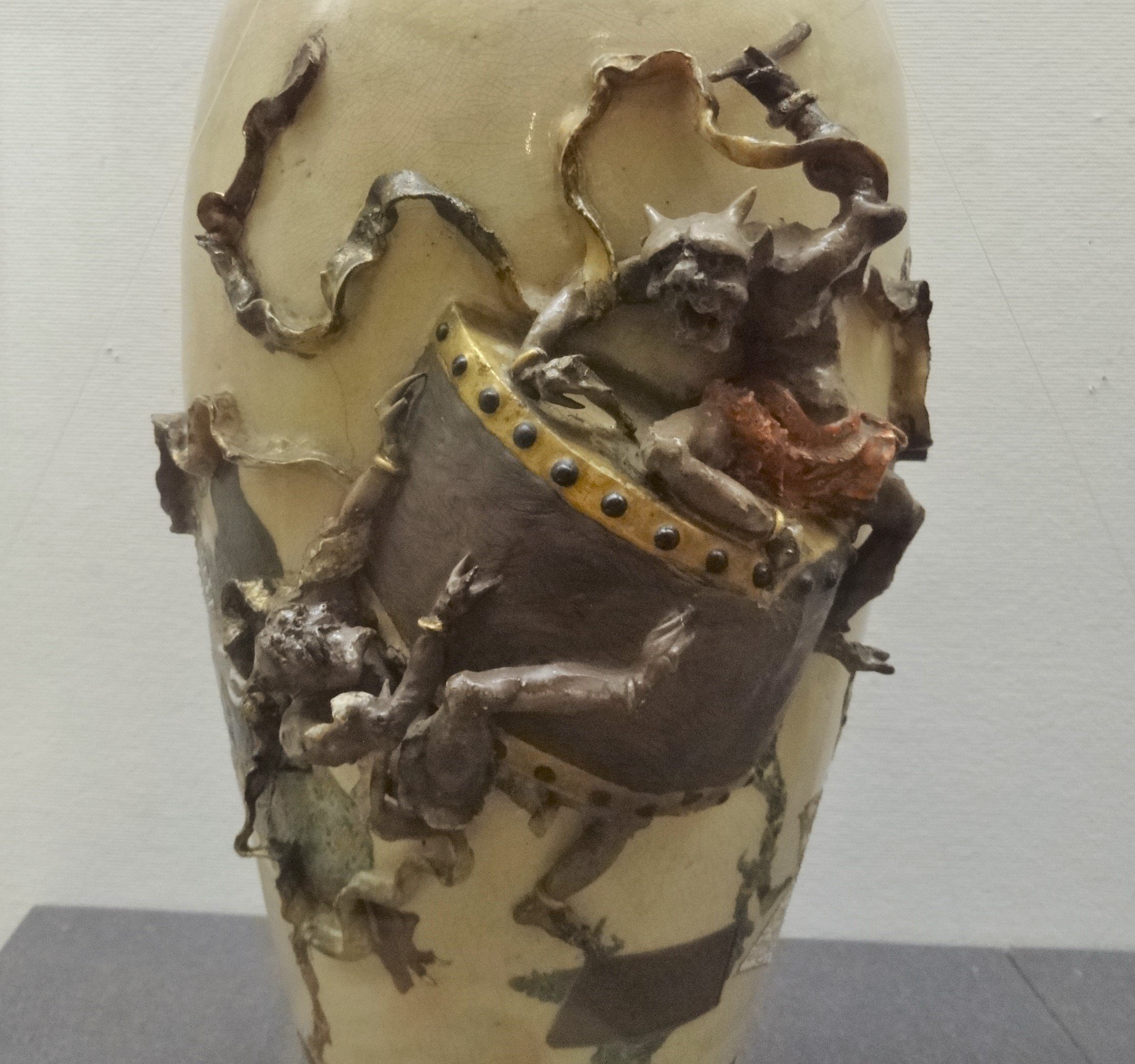 花入　香山作 伊賀焼 森里香山作 窯変 高約25.4cm壺 大壺 花入 オブジェ 定価