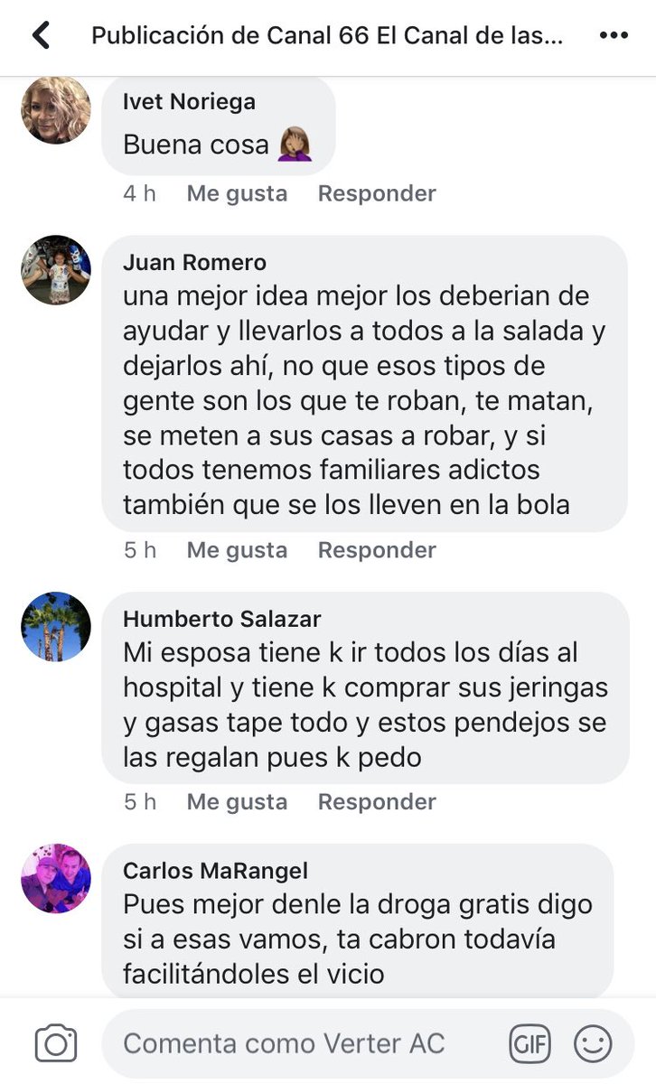 VerterAC's tweet photo. Un medio local hizo una nota sobre nuestro programa de #ReducciónDeDaños y al revisar los mas de 300 comentarios que tuvo el @Canal66TV nos horrorizamos con el sentir de la mayoría de la comunidad de #Mexicali con comentarios discriminatorios y cargados de #drogofobia https://t.co/aWIRg1fJwp