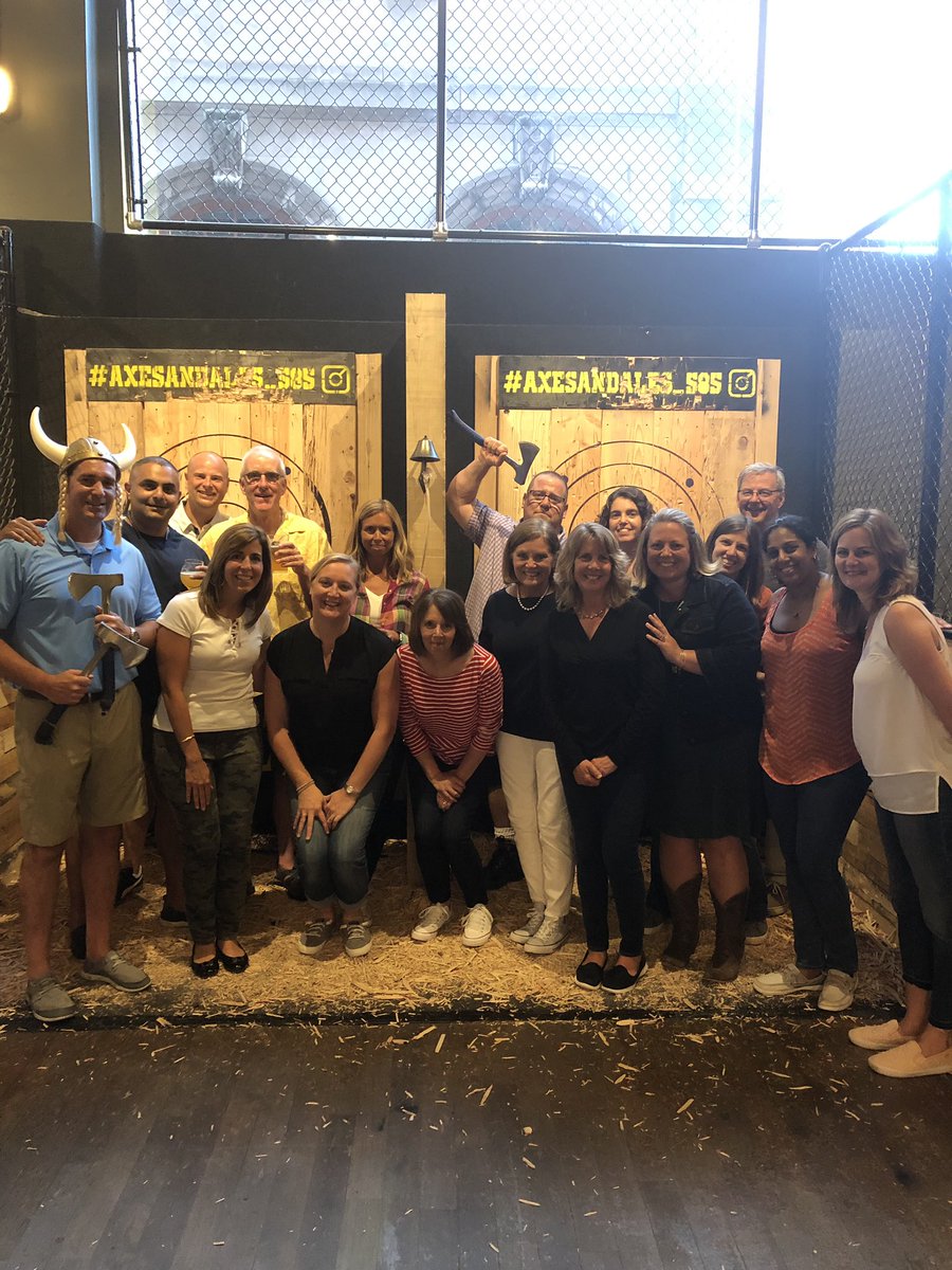 jdcheck2's tweet photo. A great night with a great team!  Who knew throwing axes could be so much fun!?!? P.S. No one was injured in the making of this event. 😉 @axesandales585 https://t.co/R2JT6Y05rC