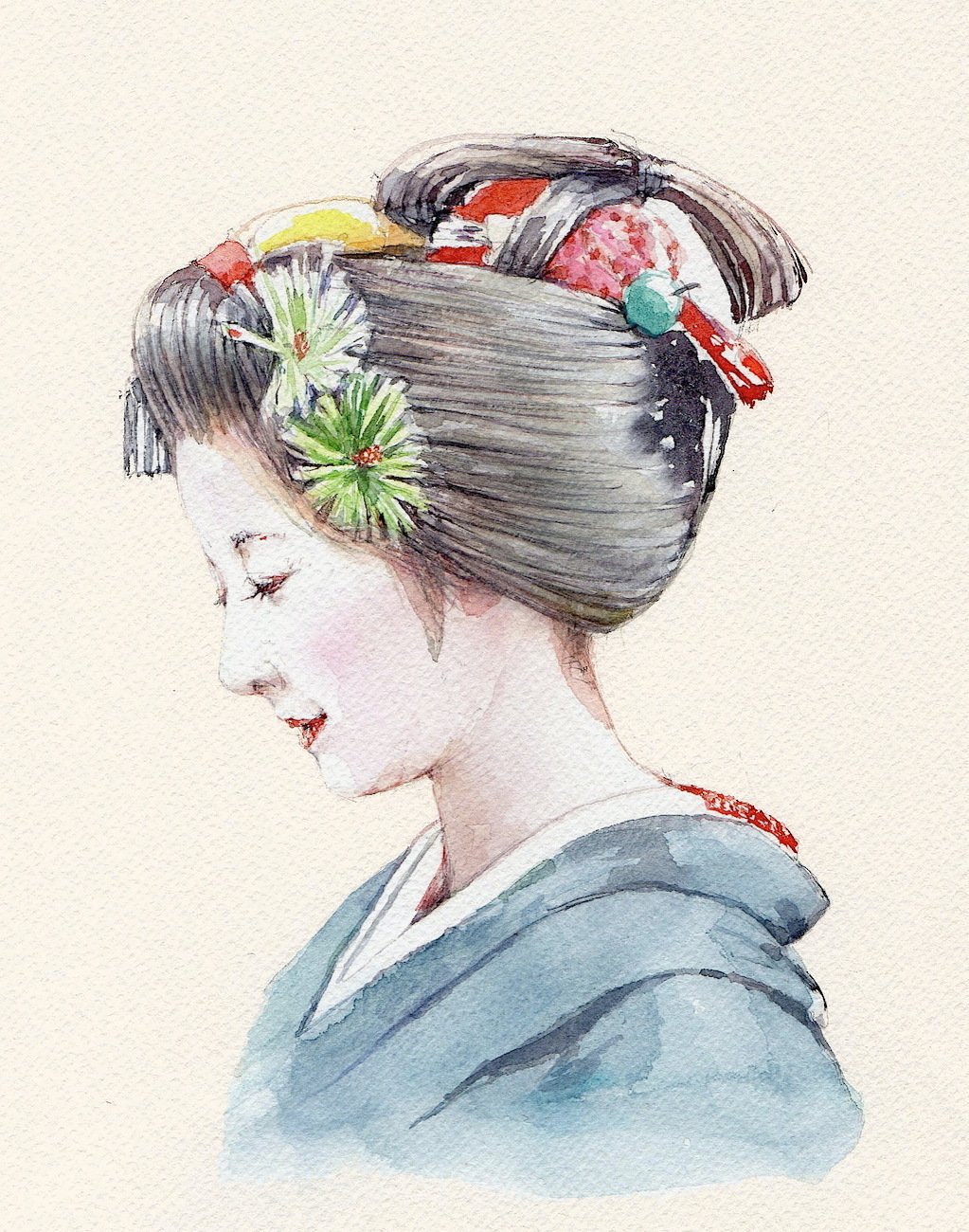 水彩画 舞妓 Edu Mns Org Ua