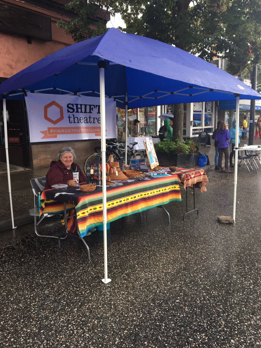 Gratitude to Patti Williams, the Nlaka’pamux artist behind our Giving Campaign to benefit <a href="/DEWCVancouver/">DEWC</a> 
Patti also welcomed guests on behalf of Musqueam, Squamish and Tsleil-Waututh peoples to open Friday/Saturday shows. Respect and love, Patti! #matriarch #fiercetruthteller