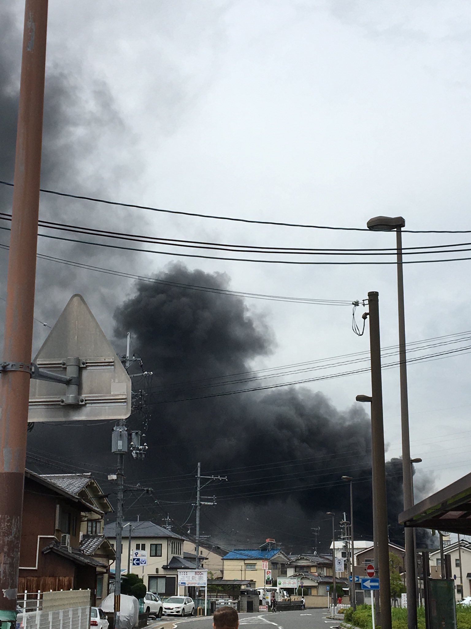 京都アニメーションで爆発火災が起きた現場の画像