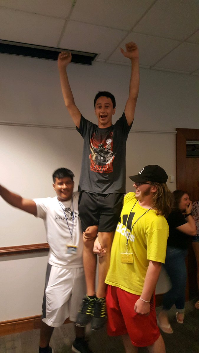 A night full of fun for students participants in the HRGS. First up...Jerrico..he was crowned the champion of Rock, Paper, Scissors!