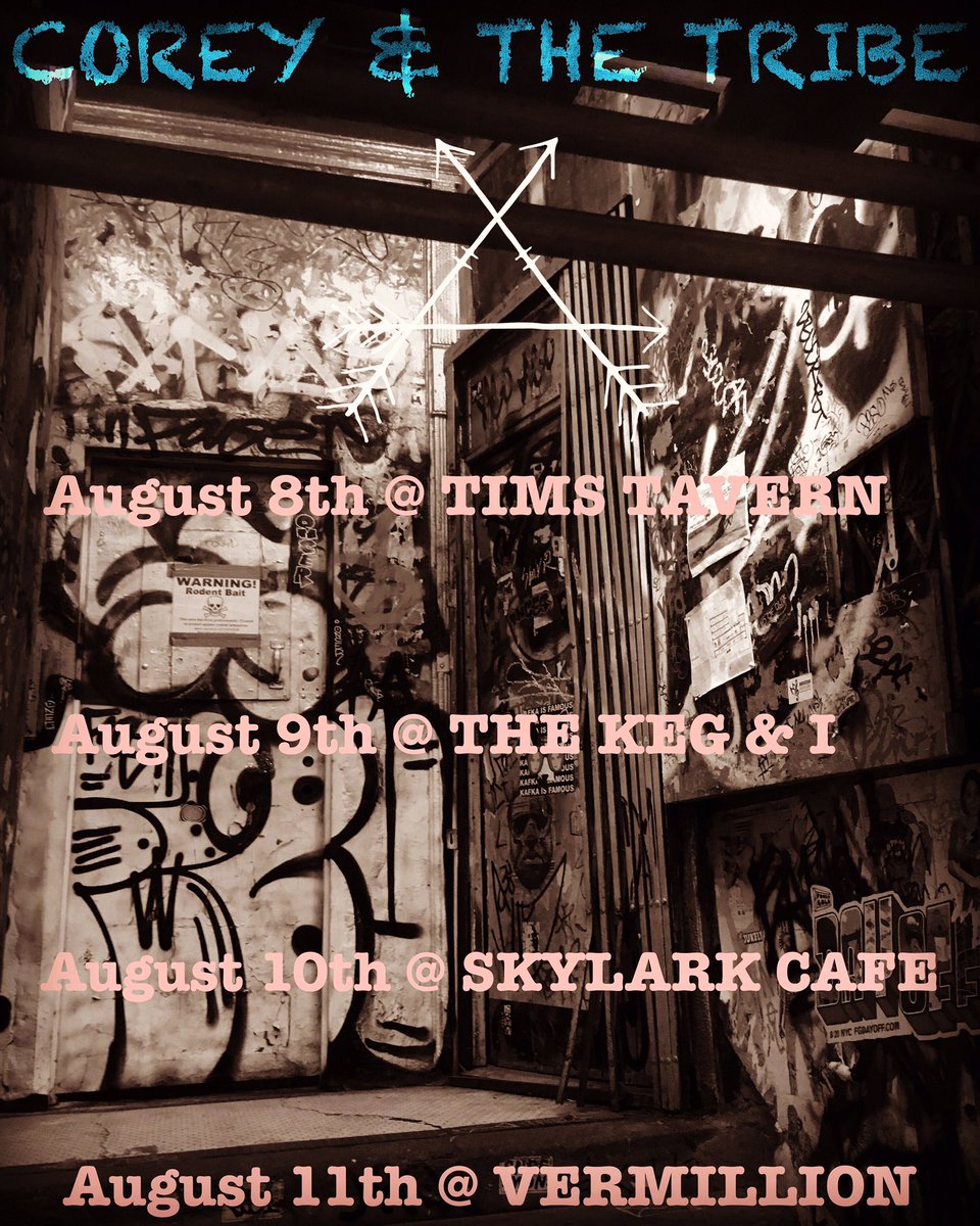 coreythekennedy's tweet photo. 🤘SEATTLE SHOWS🤘

AUG.8TH @ TIMS TAVERN 
(21+) (8pm-Midnight) ($5 Cover)

AUG.9th @ THE KEG &amp; I
(21+) (7pm-9pm) (No Cover)
Acoustic Set

AUG.10th @ Skylark Cafe 
(21+) (8pm-Midnight) ($8 Cover)

AUG. 11th @ VERMILLION 
(21+) (6pm-9pm) (No Cover)

#live #indie #blues #rock #music https://t.co/anLwWFxo0l