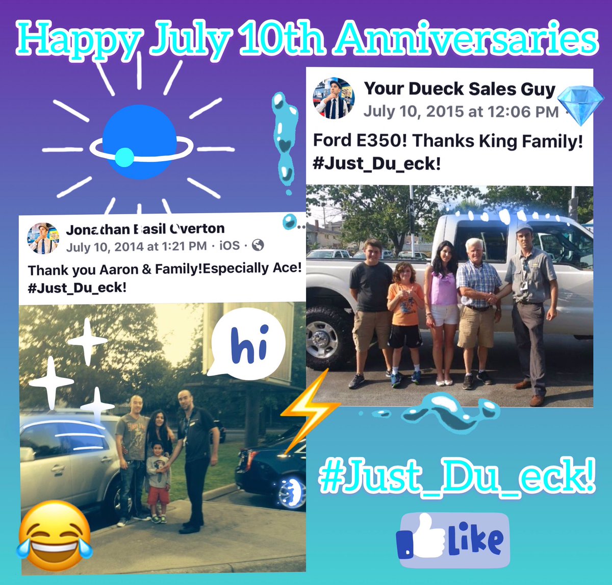 urduecksalesguy's tweet photo. #DueckThrowBackPost!      #HappyAnniversary! #Just_Du_eck!      https://t.co/al2K3pvxha #vancity #vancouverbc #vancouver #Dealership  #Success    #Sales #CustomerService #Automotive @Urduecksalesgi1 @CPI_Results @BeckyChernek https://t.co/1Q7pNW0L1v