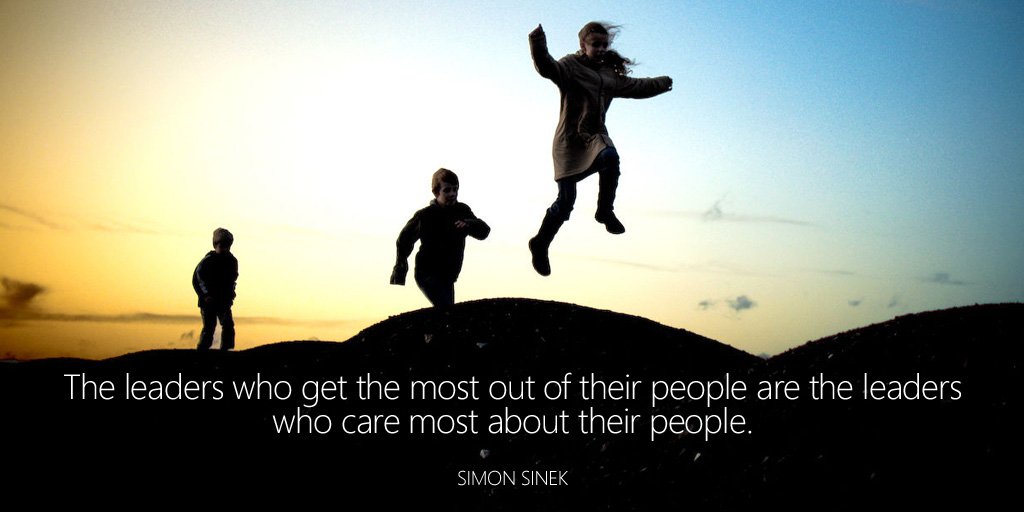 joshuadowidat's tweet photo. The leaders who get the most out of their people are the leaders who care most about their... - Simon Sinek #quote https://t.co/AXgoqbDrsp