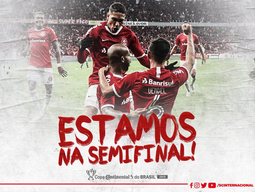 SCInternacional's tweet photo. AQUI QUEM MANDA É O COLORADO!! ESTAMOS NA SEMIFINAL!!! #VamoInter 🇦🇹💪 https://t.co/VEZKDlPDvW