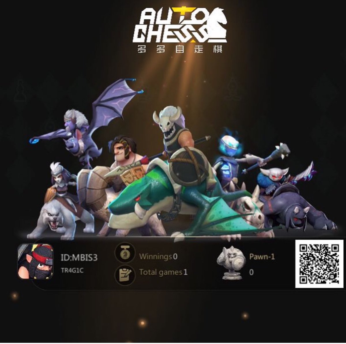 therealTR4G1C's tweet photo. THE JOURNEY HAS BEGON WITH @AutoChess2019 #DemonClass #AutoChessMobile #AutoChess #Casual https://t.co/Jjp4KZGACv