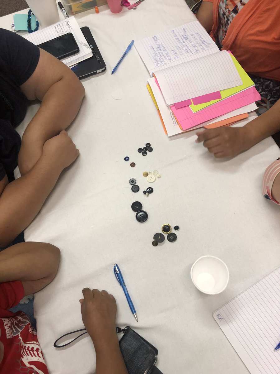 bulldawg1987's tweet photo. More fun learnimg about Vygotsky’s heaps and complexes with buttons and the book, The Button Box. @jodiramos15 #ECISDwrites https://t.co/72tMECEb6p