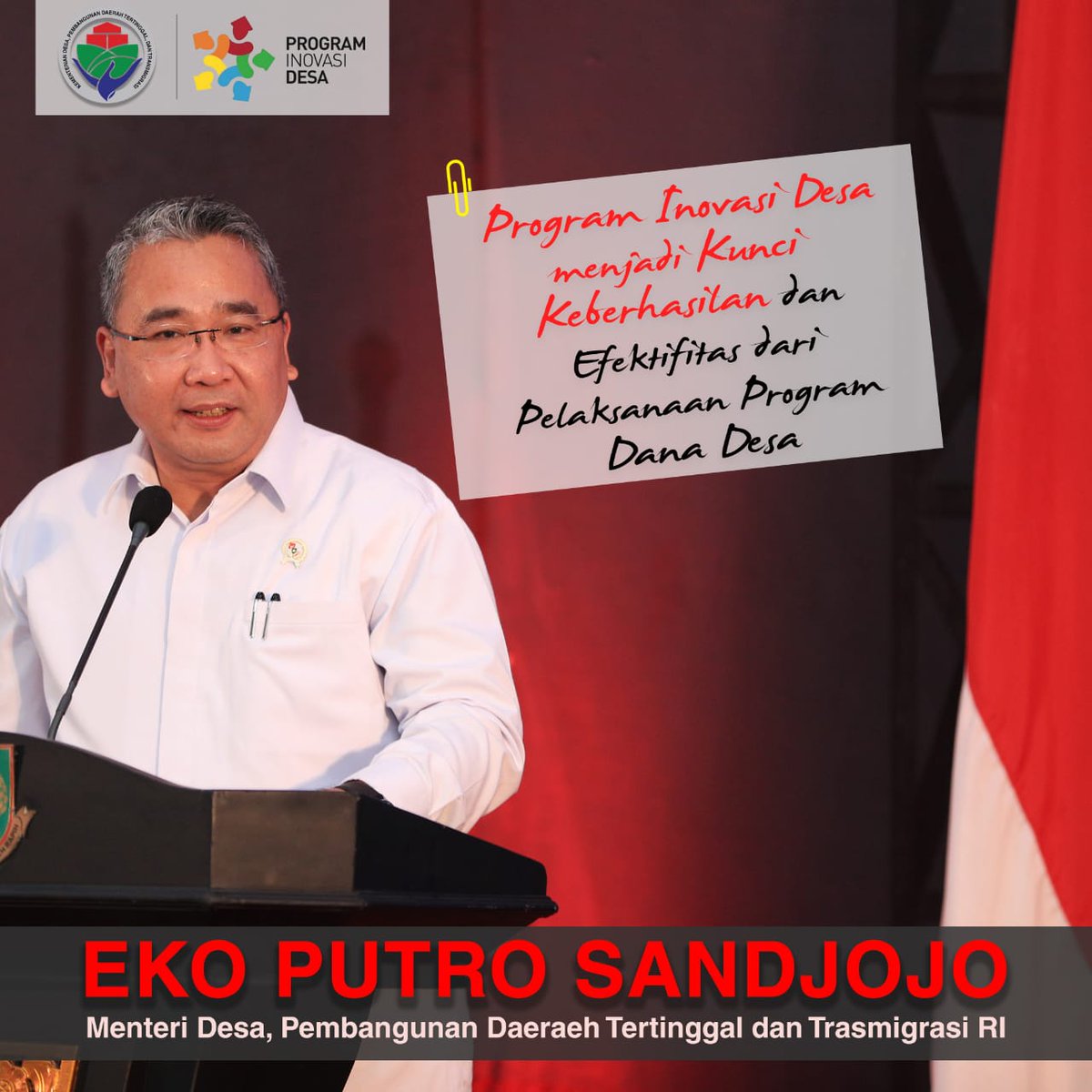 R_GUN4W4N's tweet photo. Langkah Cepat Pemerintahan Pak @jokowi Mengelola Dana Desa dengan Inovatif ...👍

#BursaInovasiDesa2019

"Program Inovasi Desa Menjadi Kunci Keberhasilan dan Efektivitas dari Pelaksanaan Program Dana Desa" Mendes @EkoSandjojo 

@KemenDesa @taufikmadjid71 @fachrilabalado https://t.co/yzKNVbvcCm