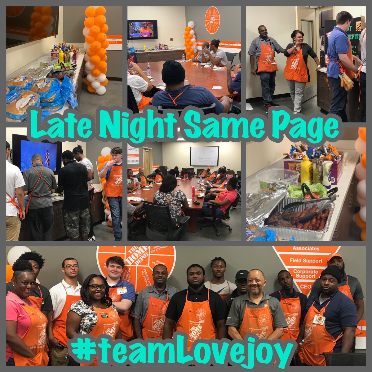 TonyaMedina_THD's tweet image. Had a great #Latenightsamepage with our Freight Team! A family that eats together stays together. Plus we get some awesome company information!! 😆 #teamlovejoy @rch20811 @ASummers_HD @hd6848 @Carell_R @ChrisBergHD