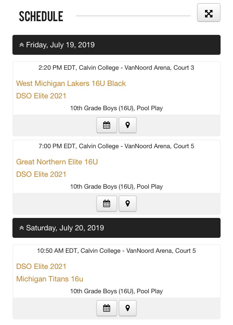DSOBasketball's tweet photo. Schedule for Brawl for the Ball this weekend in Grand Rapids!

Time to avenge some matchups from earlier this spring and pick up where we left off in Louisville! https://t.co/je4hjwVhBc