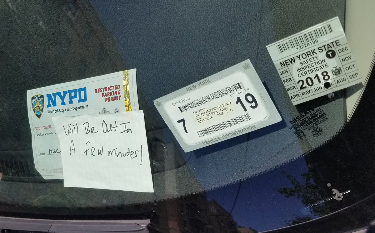 Spotted again? This  #placardperp shows up over and over, and the  @NYPDnews refuses to correct the expired safety inspection and chronic illegal parking.We're at 10 documented violations & counting... with  @BilldeBlasio's Three Strikes policy. #placardcorruption