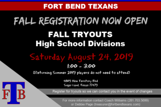 Fall High School Tryouts fortbendtexans.com/clubs/1999/ann…