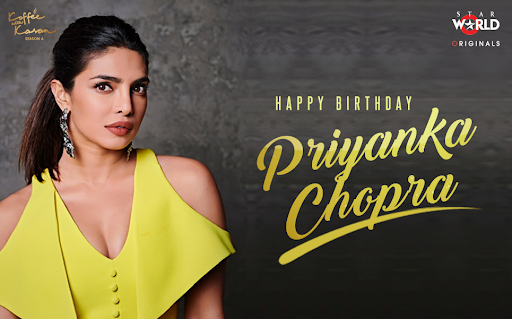   Onwards and upwards to world domination! 
Happy Birthday Priyanka Chopra! 