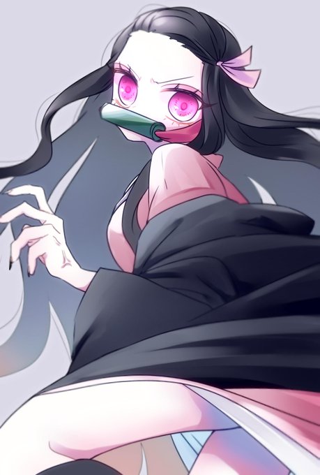RuiさんがTwitterに投稿した竈門禰豆子(鬼滅の刃)のイラスト。