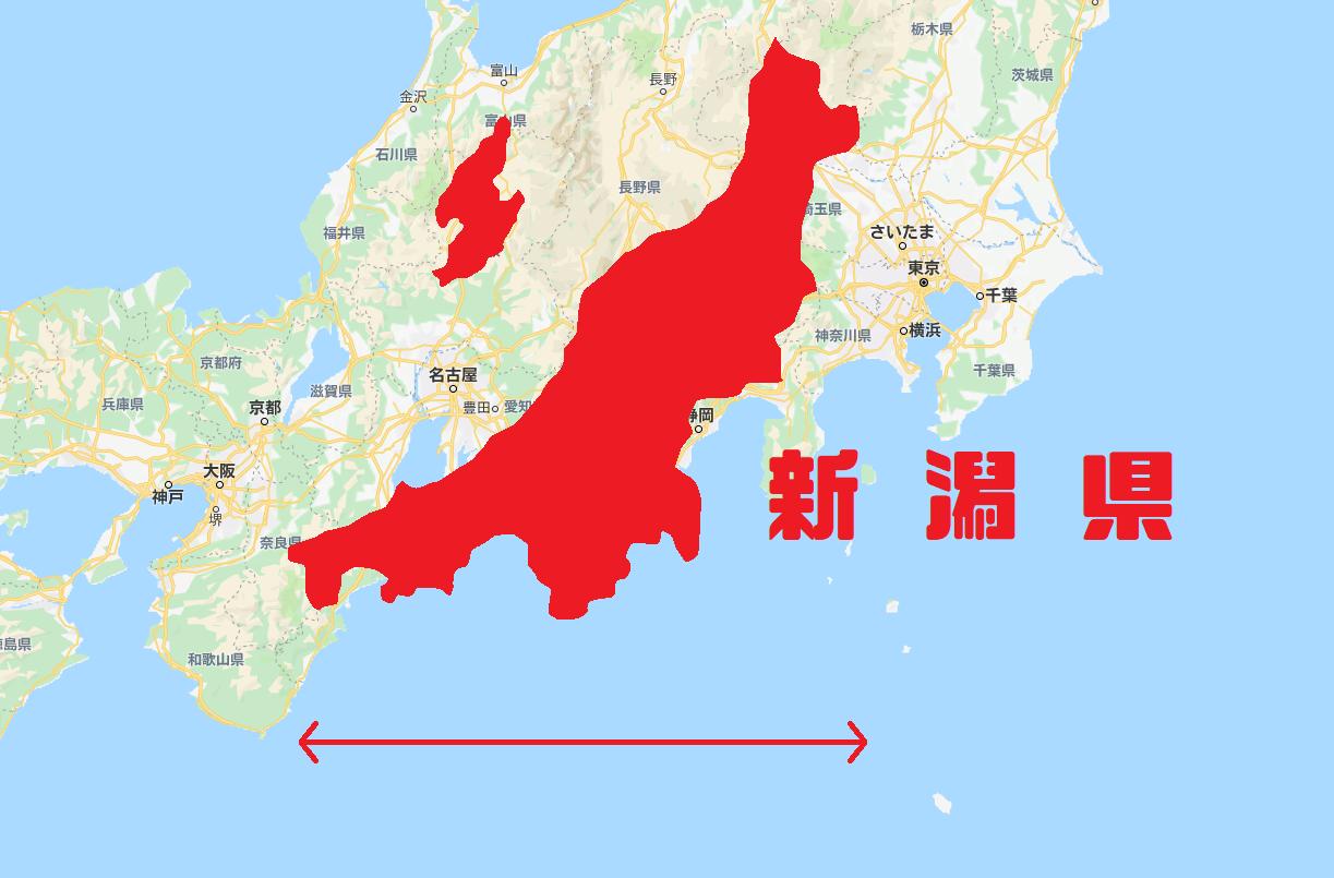 図書室のyasu 新潟市から岐阜の実家へ帰るのに新潟 県から脱出するだけで半分の行程を消費するのにムカつくと言ってもなかなかほかの人に分かってもらえないので 特に縮尺とかは合わせる気はないけど兎に角新潟県がデカ過ぎて若干腹が立つ気分を味わえる 図書室のyasu 新潟市から岐阜の実家へ帰るのに新潟 県から脱出するだけで半分の行程を消費するのにムカつくと言ってもなかなかほかの人に分かってもらえないので 特に縮尺とかは合わせる気はないけど兎に角新潟県がデカ過ぎて若干腹が立つ気分を味わえる