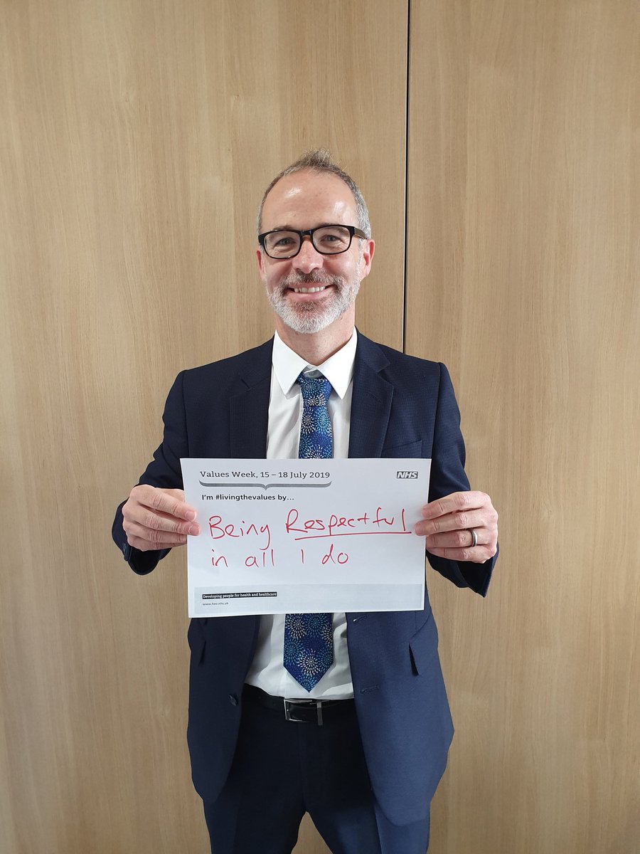 allofusinmind's tweet image. Our leader @NHS_RobW is proudly celebrating NHS Values Week by showing how he is #LivingTheValues everyday 🙌🏽 @NHS_HealthEdEng
