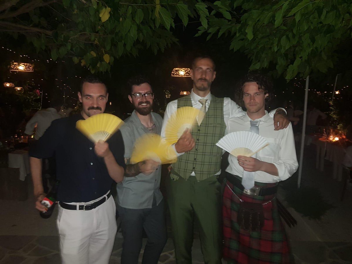 We’ve been away writing but pleased to say our next show is on the 4th Aug supporting mclusky at <a href="/stlukesglasgow/">Saint Luke's</a> oi oi look at us all dressed up 

facebook.com/events/4947642…

Got cheapy ticket link too so hit us up for that