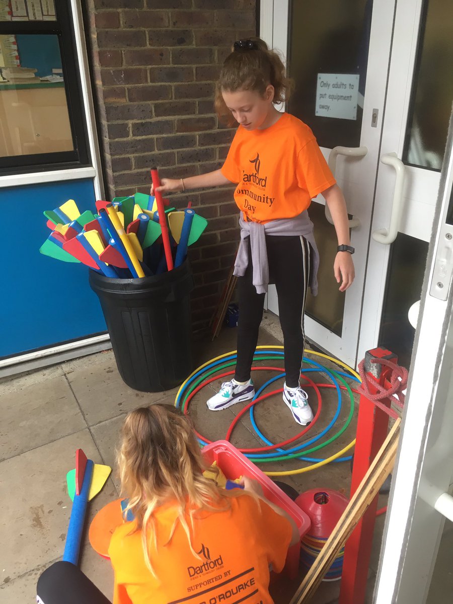 DSTC_PE's tweet photo. Rain has stopped the Gateway Academy Primary sports day so the girls are helping sort the store out for their community day instead. Spiders 🕷 included 😱 #communityday #dstc #volunteering https://t.co/wYpKcWekhp