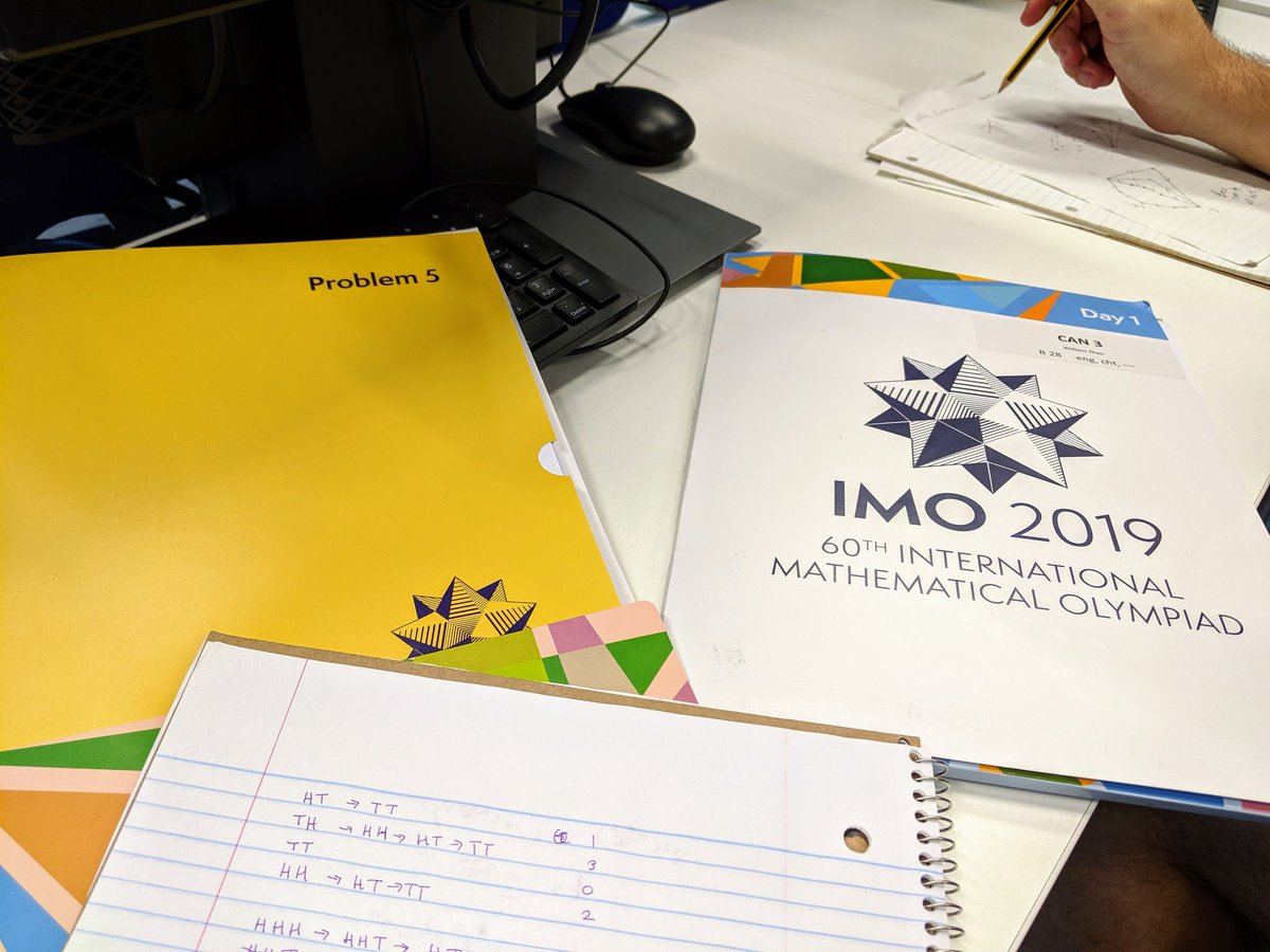 The students are done, now it's time for the leaders to step in. #imo2019 #mathteamcanada #coordination