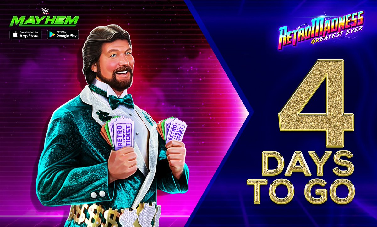 wwe_mayhem's tweet photo. 3000 followers are now on board. Only 2000 more to go and everyone gets 5000 Retro Tickets for FREE. Retweet us and spread the madness! HURRY!!!
#BringontheMayhem #RetroMadness #GreatestEver #WWE #WWEGame #MobileGames https://t.co/7lwVYAmuV9