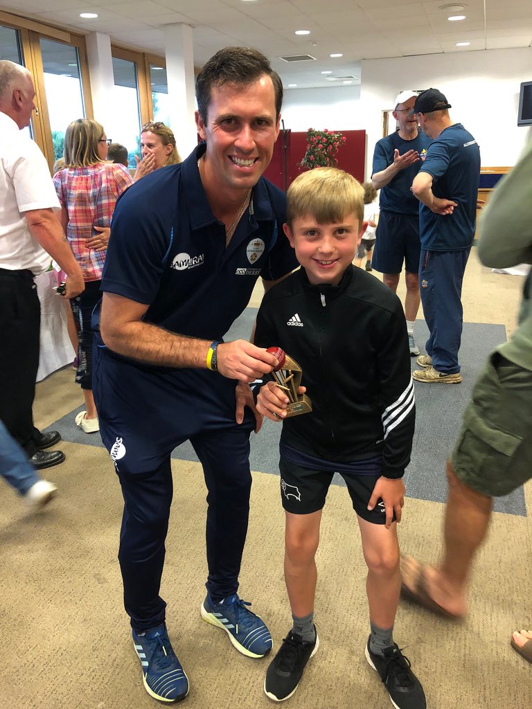 Martin873Martin's tweet photo. @DerbyshireCCC @waynemadders77 thanks to Derbyshire cricket club for a great night, Also Wayne madson for spending time with the Brailsford quick cricket children. Charlie receiving his most improved player award from Wayne wouldn't have been possible with out great coaching https://t.co/ptdmHuiC6Z