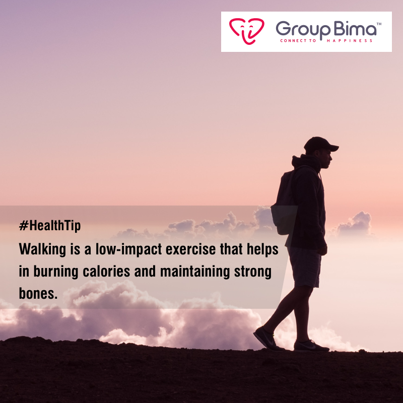 GrpBima's tweet photo. Walking even a few steps daily can improve your stamina and strengthen muscles.
So start walking towards a healthier you!
#GroupBima #WalkAMile #Walking #Exercise #HealthTip #Health #Tip #ThursdayThoughts #HappinessComingSoon https://t.co/RFRgQtnBlC