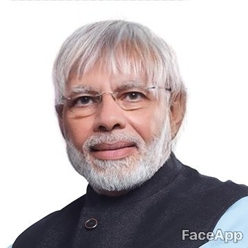 gourav2491's tweet image. Modi ji looking fabulous in new hair style..
Just for fun 😀
Modi ji i want to see you as a young person always..
@narendramodi
@PMOIndia
@narendramodi_in
#ModiHaiToMumkinHai
#modijisemilnahai
#modiglobalpower
#FaceApp
#faceappchallenge