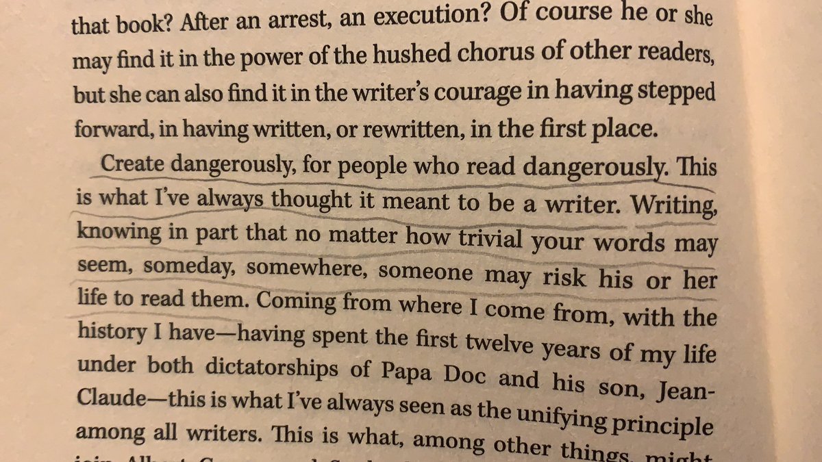 From “Create Dangerously” by #EdwidgeDanticat