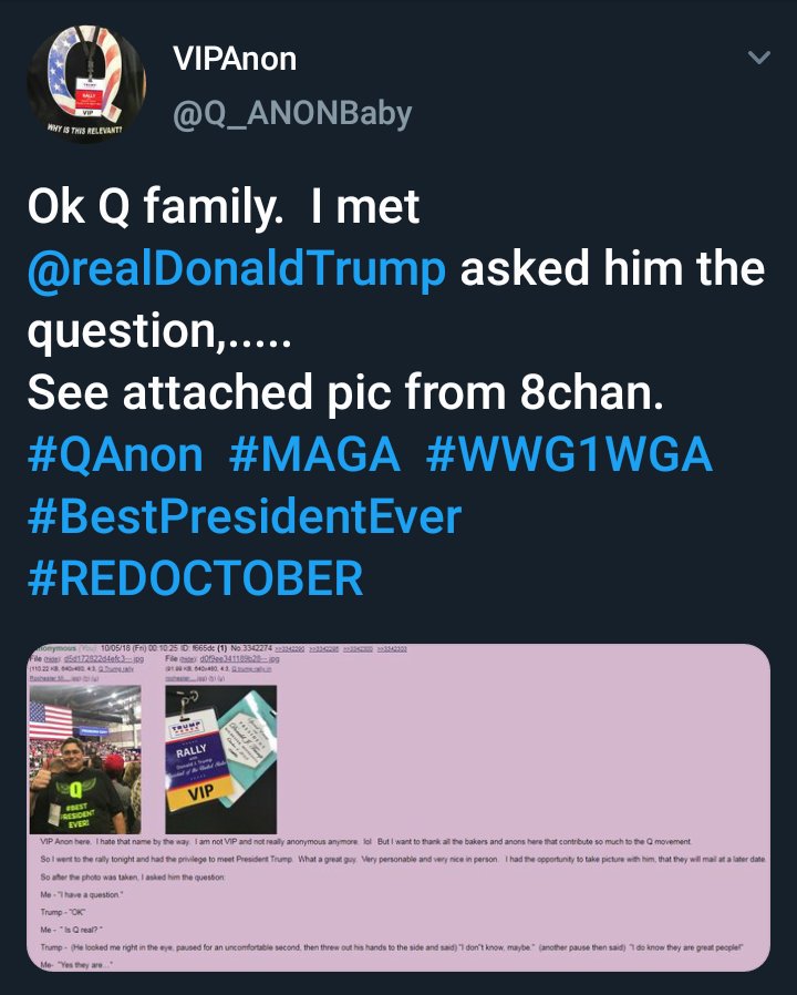 Q post 2347 links to this tweet of a Chan post by VIP Anon.(Chan post below☟)
