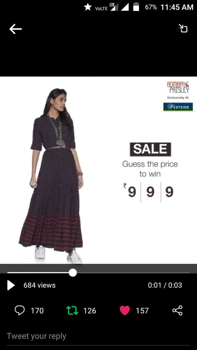 kalpana7867's tweet photo. @WestsideStores Answer 👉 ₹ 999/-
🔮
#WestsideSale #ContestAlert #WestsideContest @westsidestores
🎁
@s4success2win
@Love2Dream222 https://t.co/h7RRVMH9iI