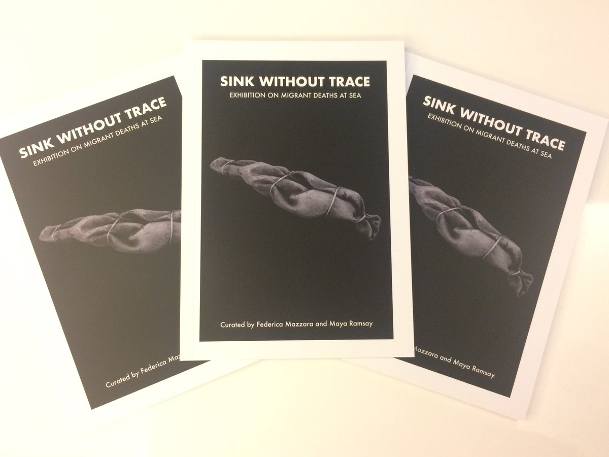 Still a few Sink Without Trace catalogues for sale. Contains colour images, an amazing essay by Iain Chambers and essays by the curators. £8 plus postage. All proceeds to alarmphone.org charity <a href="/maya_ramsay/">Maya Ramsay</a> @Fede_Mazzara <a href="/PlatformaArts/">Platforma arts</a> @CounterArts