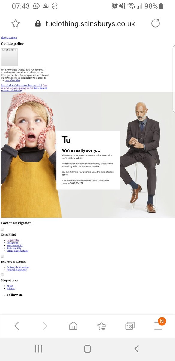KatFigTree's tweet photo. @tu_clothing Yeah, I can see the baby sale page now but when I click on individual clothing the below happens: https://t.co/oczcmn3Vcq