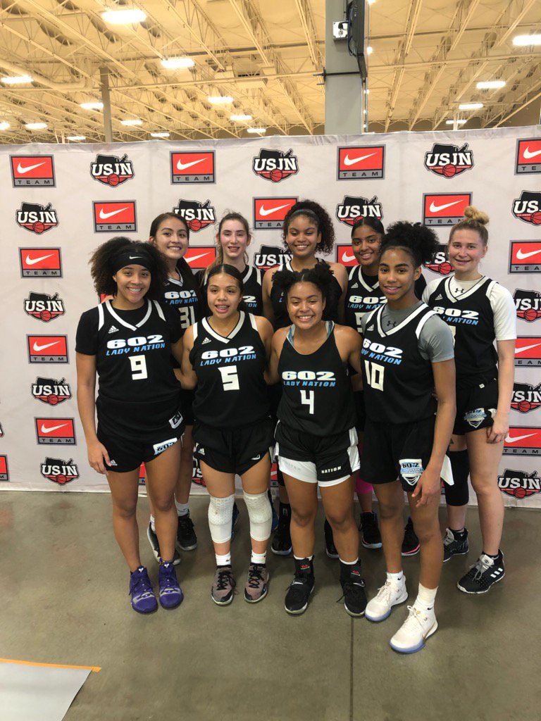 602 lady Nation will be playing in the Ballin in the ballroom July 23rd to 25th. 
Ballin in the Ballroom schedule!!
Tuesday 330pm vs Team Walker elite
Wed 915am vs Salt lake metro black 
and 1145am vs Nike Team Northwest  EYBL 17u
Thursday 1030am vs Cal sparks Gold EYBL 17u.