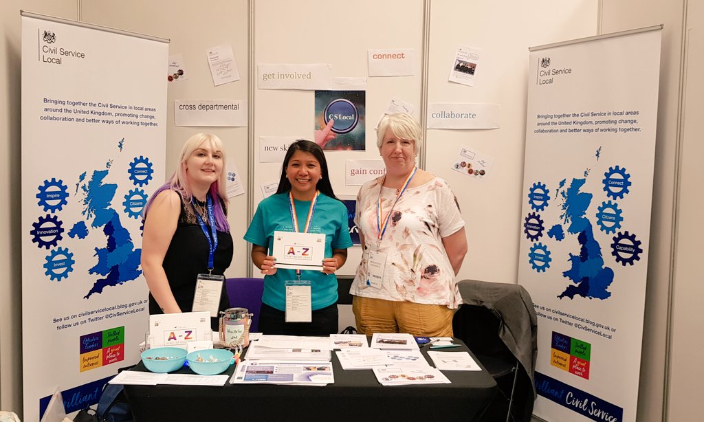 az2bw's tweet photo. Team Chaffinch creators of A-Z to Better Wellbeing are product of @CSLocalESEL Junior Leaders Academy. 3 years on &amp; we are relaunching our updated more accessible toolkit @UKCivilService
#CivilServiceLive London 

Thank you to everyone who came to see us @CivServiceLocal stall https://t.co/feUgILhfOi