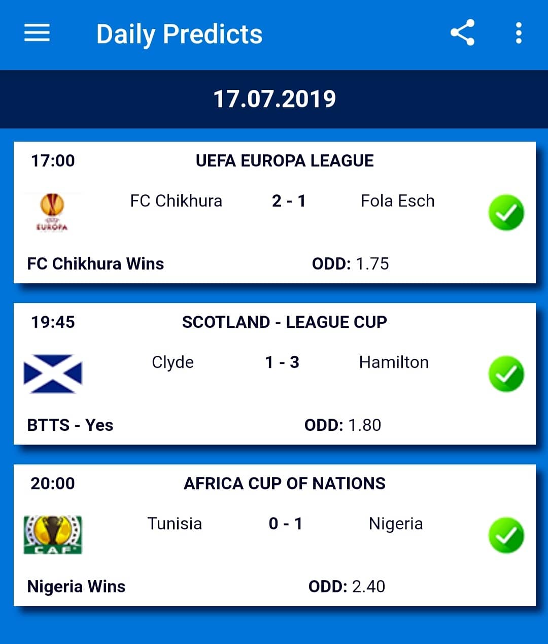 Betwin prediction online