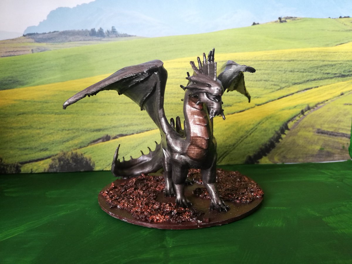 Please feel free to visit my #etsy shop: D&amp;D large silver dragon DND etsy.me/2XXlsrs #dragon #dnd #miniature #d&amp;d