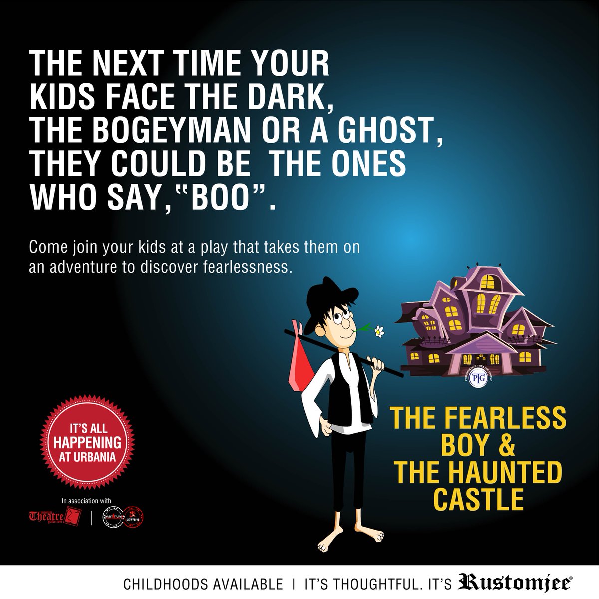 RustomjeeSpaces's tweet photo. Progressive Theatre Group presents ‘ The Fearless Boy & The Haunted Castle’ at Rustomjee Leon’s World,Rustomjee Urbania,Thane(W).
To register, plz visit: https://t.co/PavpGv5swz Or call: 9819094929 | 9819060920
#RustomjeeUrbania #Thane #ChildhoodsAvailable #LeonsWorld #FamilyTime https://t.co/oTA6NLtRyd